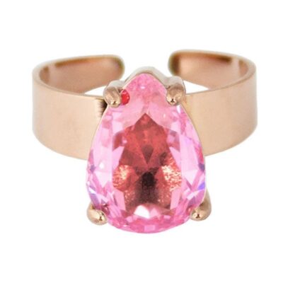 Ringar E of Sweden  | Svea Crystal Rose Drop Ring Rose