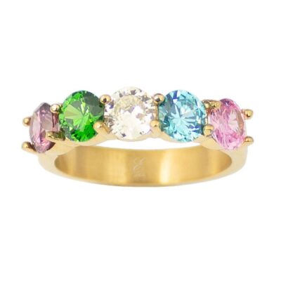 Ringar E of Sweden  | Rainbow Mix Ring Guld