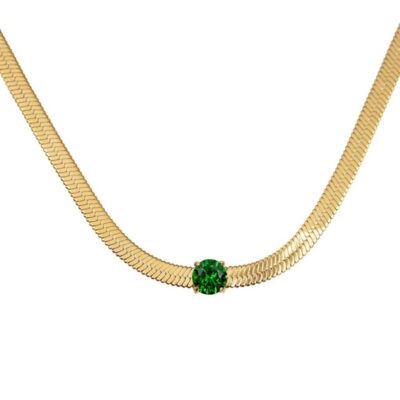 Halsband E of Sweden  | Tindra Halsband Guld / Emerald Gron